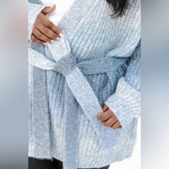✨ 12. NWT Smash + Tess Serena Wrap, Cardigan, Blue Grey Ombré XL/2XL - Picture 11 of 13